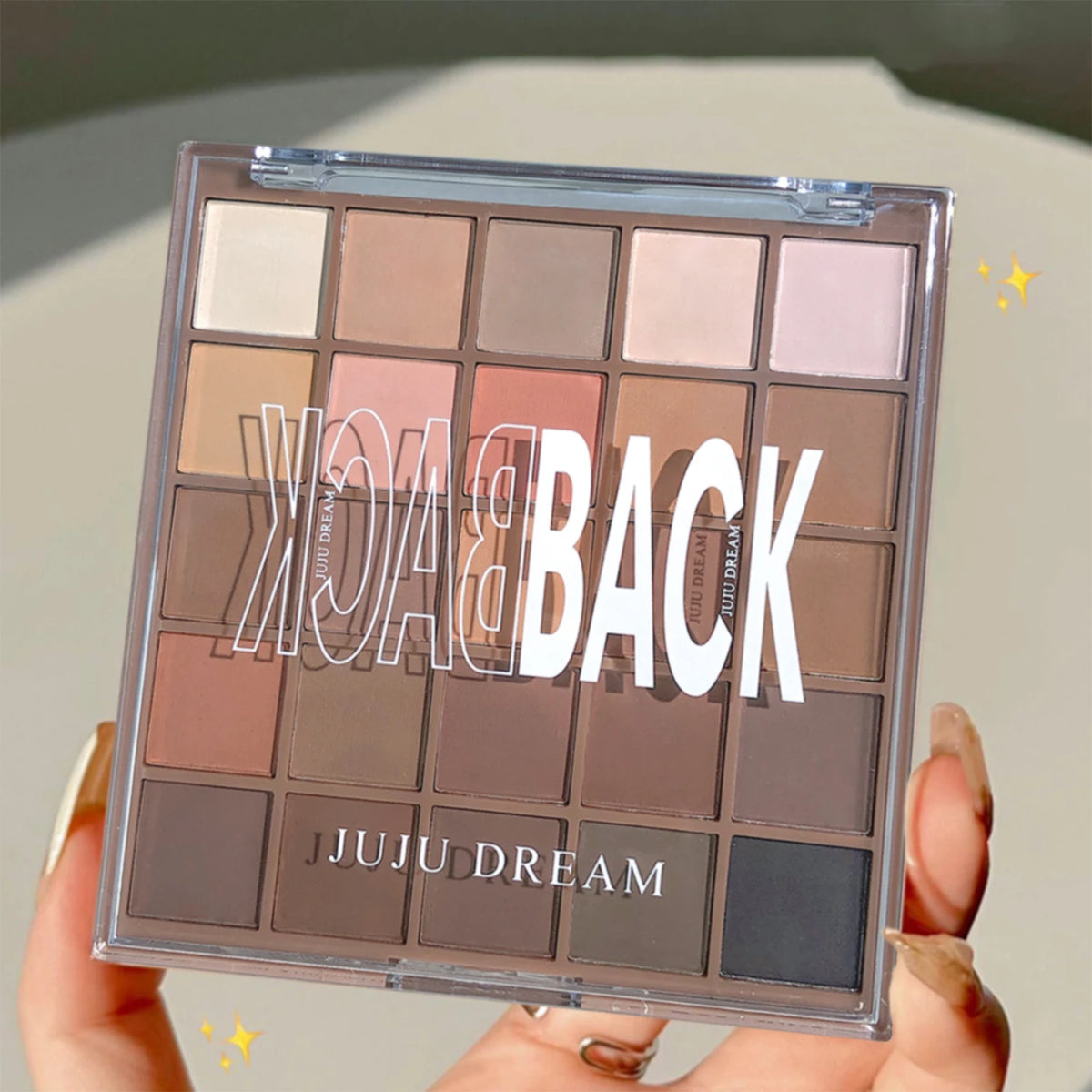 Eyeshadow palette in 25 colors, matte brown nude multi-color eyeshadow, high color rendering, waterproof and sweatproof, daily e
