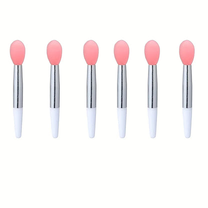 6 New Lip Mask Brush Beauty Tools, Portable Silicone Lip Brush with Lip Mask Application Cover