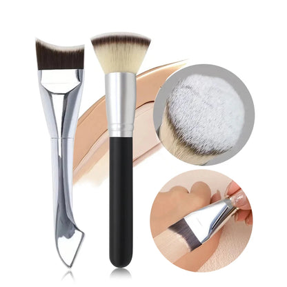 Upgraded Crescent Design Foundation Makeup Brush Ultra-thin Smooth Application Liquid Mask Spatula Makeup Brushes Beauty Tools
